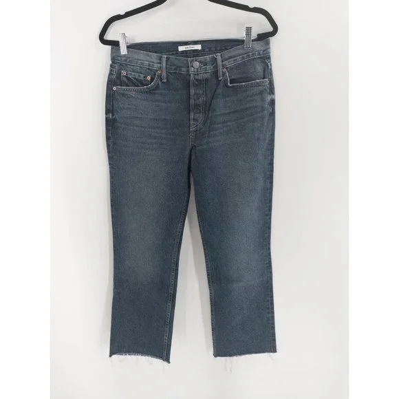 GRLFRND Jeans-Tatum Slim Kick Jeans-Crop Flare Size 30 NEW With Tags